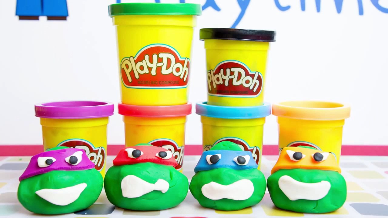 Ninja Turtles Play Doh   Leonardo, Donatello, Michelangelo, Raphael Heads