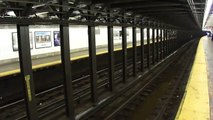 MTA NYCT Manhattan Boiund Kawasaki R143 L Train Entering and Leaving Grand Street