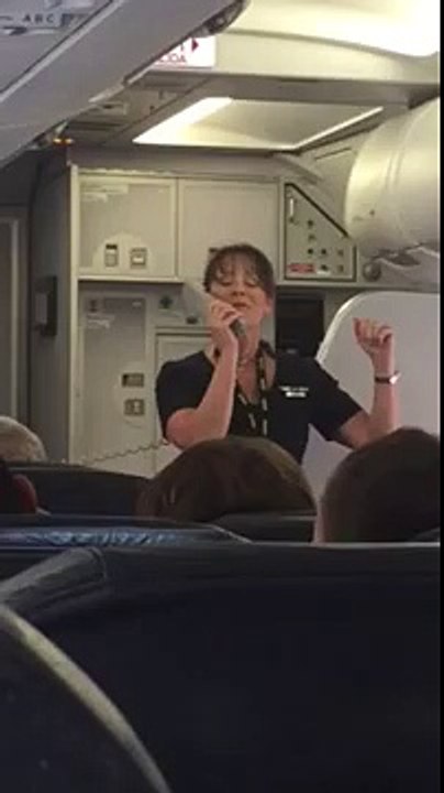 Funny flight attendant