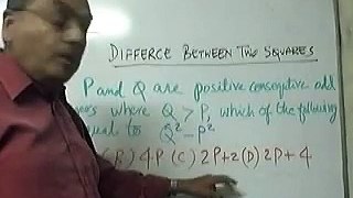 Difference between two squares problem video