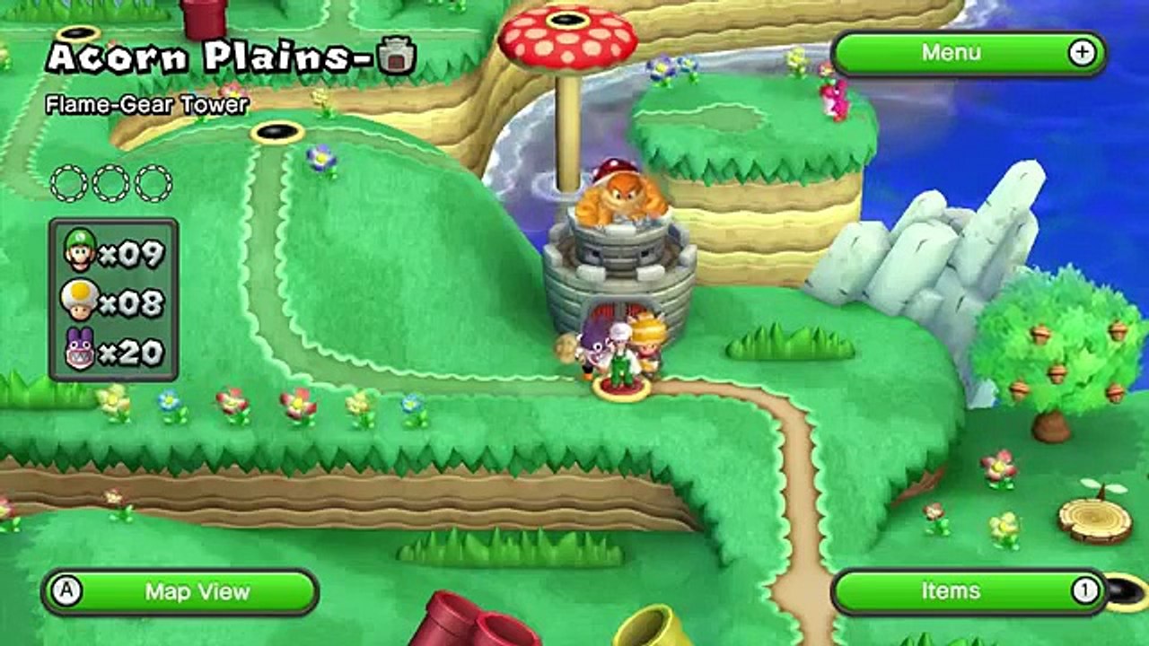 New Super Luigi U   1 Fortress  Flame Gear Tower