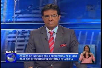 conato de incendio en la prefectura de el oro deja dos personas con síntomas de asfixia