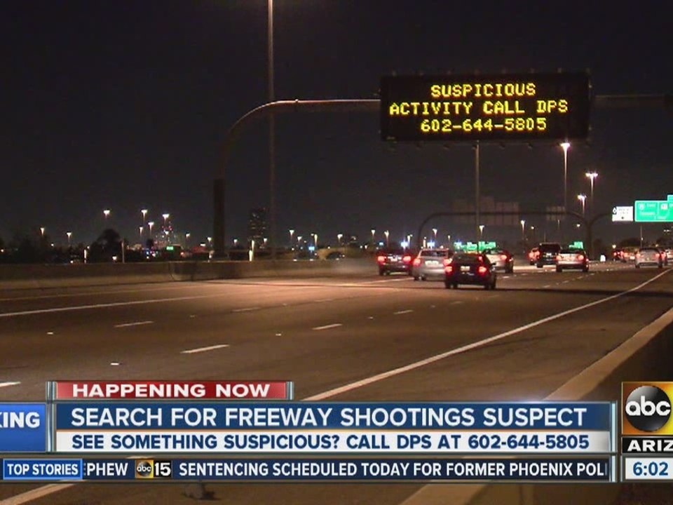 Search still on for Phoenix freeway shooter