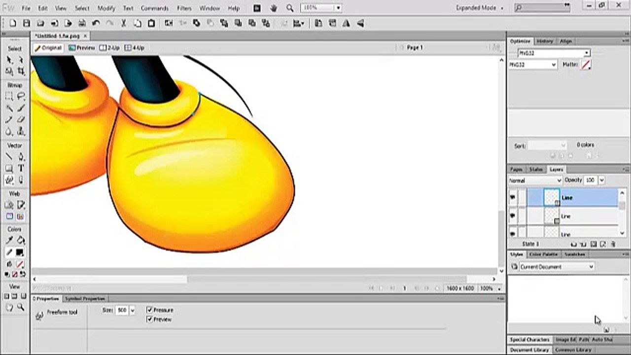 Google Doolde Tutorial 7 Copying your drawn image from Fireworks to Photoshop