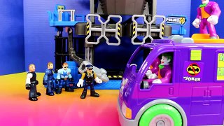 Imaginext Joker Replicates Himself Fights Batman and DC Nightwing Disney Pixar Cars Lemons Robots