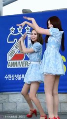 직캠Fancam 150426 에이데일리ADaily 윤설 AOA사뿐사뿐  수원 월드컵경기장 게릴라공연