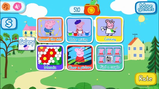Peppa Pig Mini Games Color Mixing best app demos for kids