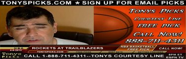 Houston Rockets versus Portland Trailblazers Pick Prediction NBA Lines Odds Preview 4-5-2013
