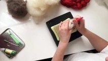 Needle Felting a Christmas Decoration, Tutorial, How To.
