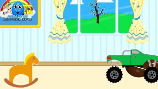 Learn Colours & Vehicles: Monster Trucks ★ Coloring Book ★ Color Lesson for Kids, To