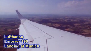 Lufthansa Embraer 195 landing at Munich