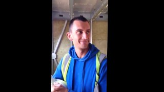 Funny video building site prank joke! Hilarious E-YES wind up WELSH BOY