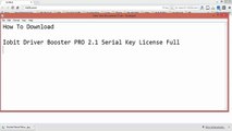 Iobit Driver Booster PRO 2.1 Serial Key License Full Download