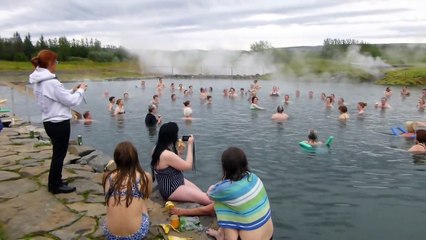 Cois Cladaigh sing Loch Lomond - The Secret Lagoon, Fludir, Iceland 2015