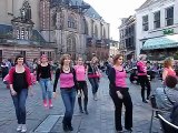 Pink ribbon Flash mob Zwolle, 3 october 2010