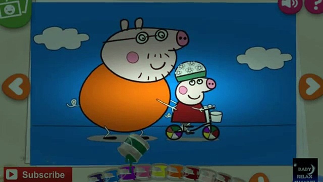 Peppa Pig Bike Riding with Daddy Pig - Peppa Pig Coloring Pages [FULL EPİSODE]
