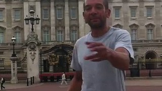 Homeless Man Rapping Outside Buckingham Palace.