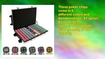 1000 Ace Casino Table Poker Chips Set New