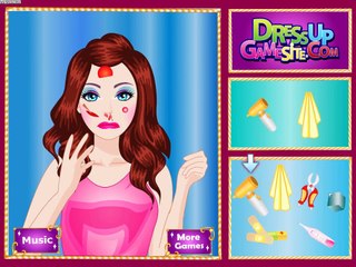 Barbie Face Injury Лечить лицо Барби   прохождение игры