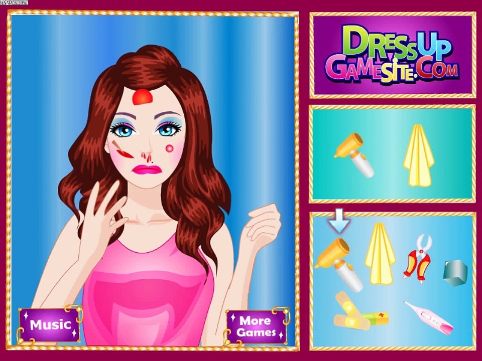 Barbie Face Injury Лечить лицо Барби   прохождение игры