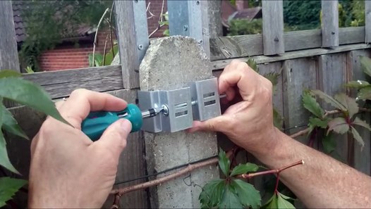 concrete brackets fence hanging basket installation