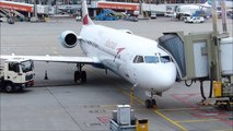 Austrian Airlines Fokker 100 to Vienna sitting next to the Engine