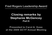 Part 6: Closing remarks by Stephanie McGencey