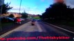 STUPIDEST CHAV ON ROAD - UNDERCUT SUPER BIKE DRIVER ON MOPED THEN NEARLY CRASHES AFTER CRASHING