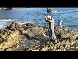 Pesca artesanal nas rochas