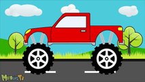 Red Monster Truck Monster Trucks For Children - Red Rakasa Truk Rakasa Truk Untuk Anak mega Anak Tv