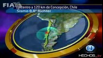 Sorprende a chilenos sismo de 8.8 grados Richter- Temblor en chile