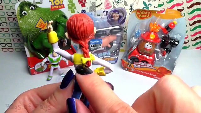 Bag of Toys, Toy Story, Buzz Lightyear, Jessie, Rex, Hamm, Mr. Potato Head, Mrs. Potato Headx