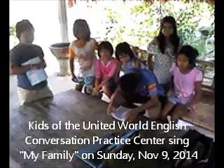 Kids sing "My Family" in Baan Kang Liew, Si Sa Ket