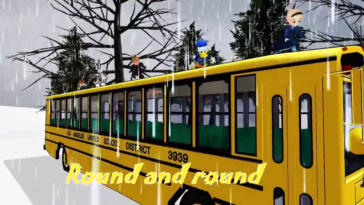 Wheels On The Bus by Bugs Bunny Donald Duck Elsa Anna and Kristoff