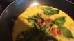 Spinach,Tomato,Feta Omelette - Healthy Breakfast Series