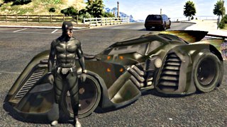 GTA 5 Batman & Batmobile with Iron Man Mod (GTA V PC Mods Gameplay Funny Moments)