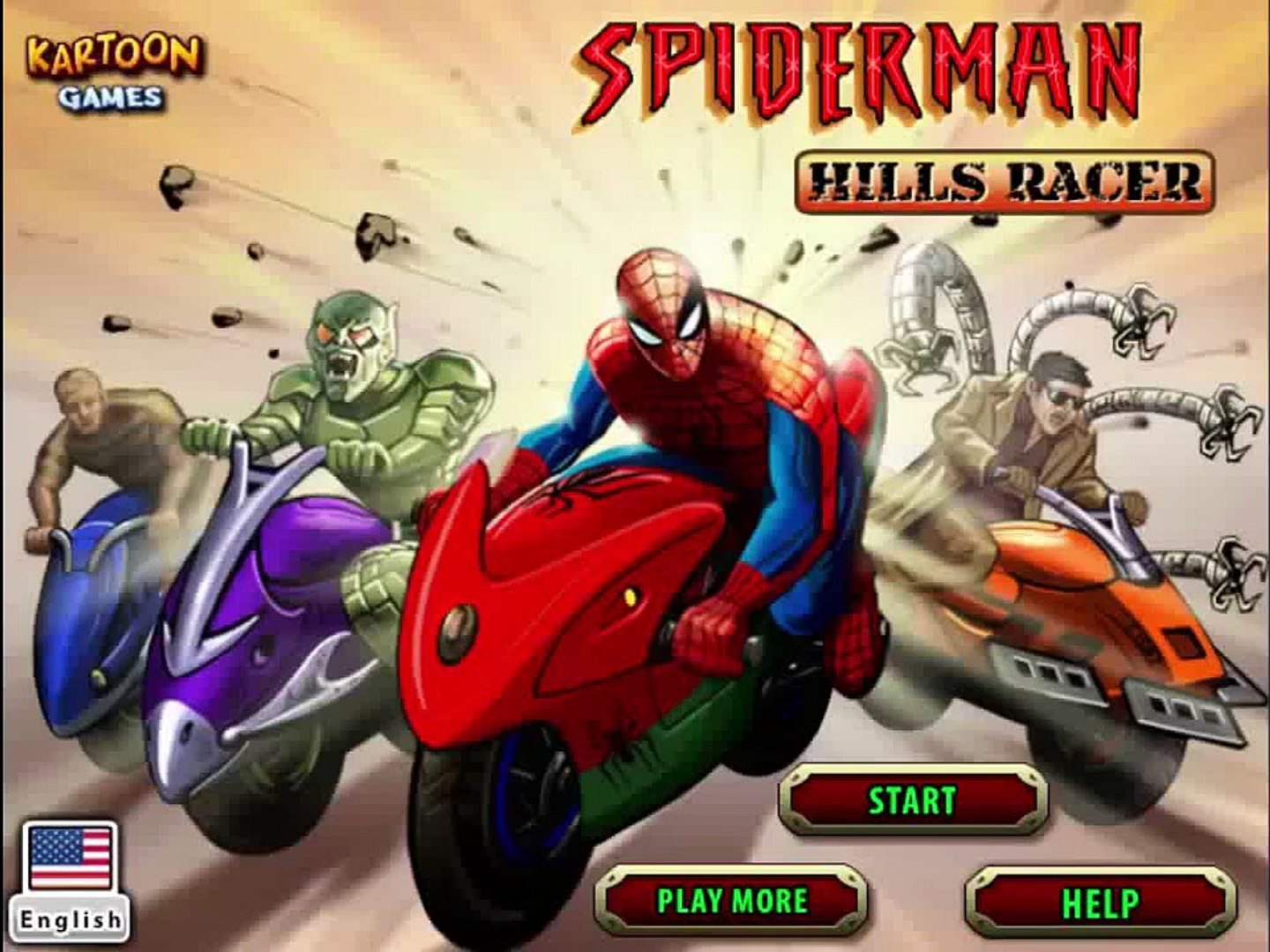 Spiderman Game - Spiderman Hills Racer game - Cartoon Game TV