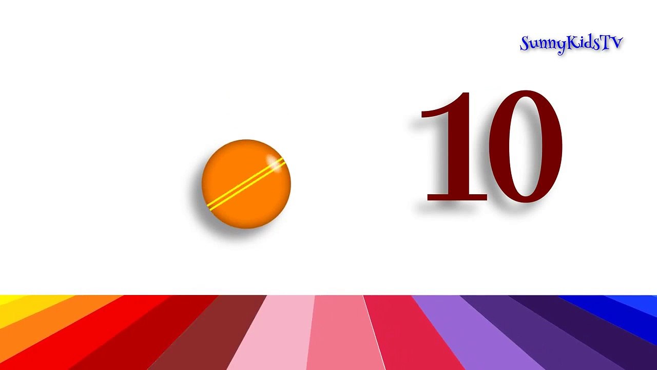 Learn to count to 20 Ball, a cartoon in English