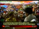 Juventud boliviana apoya a Evo Morales