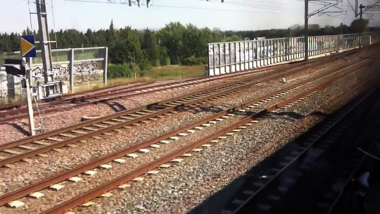 200 mph (320 kph) on board TGV Duplex departing Avignon in the south of France