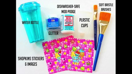 DIY Shopkins Glitter Water Bottle | Easy DIY Back To School