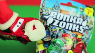 Lightning McQueen with a Play Doh Santa Hat in 24 Days of Christmas Day 3 Blind Bags BonkaZonks Toy