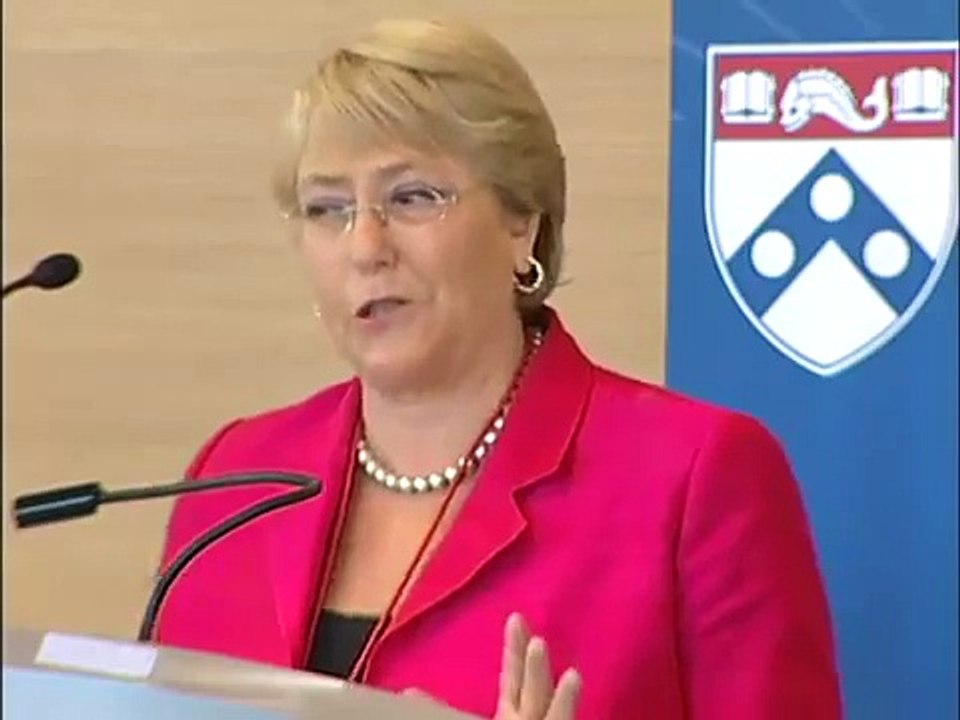 Plenary Session Keynote Address by Michelle Bachelet, Introduction by Penn President Amy Gutmann