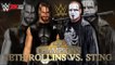 WWE NIGHT OF CHAMPOIN Sting destroy seth rollins statue Wwe Night of champoin 2015 09 09 COURTESY WWE