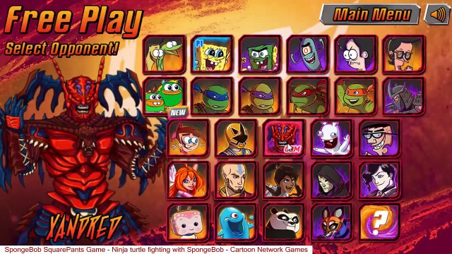 SpongeBob SquarePants Game - Ninja turtle fighting with SpongeBob - Cartoon Network Games