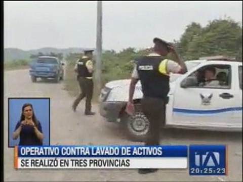 Operativo en contra del lavado de activos se realizó en tres provincias