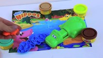 Play Doh Hungry Hungry Hippo Eats Cars Chick Hicks Micro Drifter and Play Doh Fish Disney