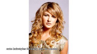 cute hairstyles for curly hair for school