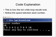 C  lesson5 do\while and for loops and nested function