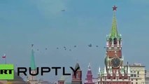 Victory Day 2015 Russian Air Force fighter jets fly over Moscow